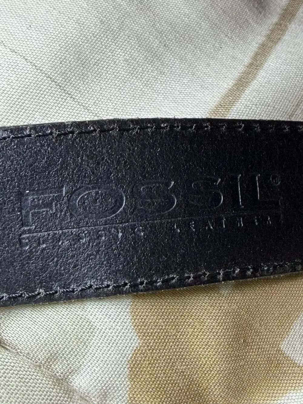 Fossil Vintage Western-Style Black Leather Concho Belt